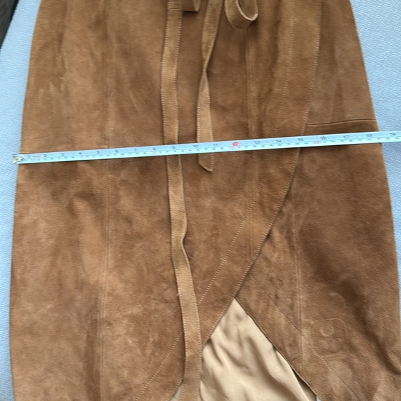Free People Tan Suede Midi Skirt - Picture 9 of 13